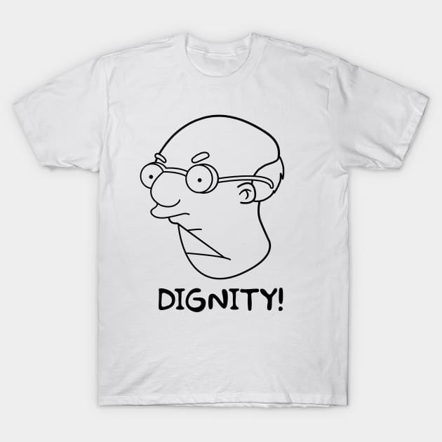 Kirk Dignity - White Tee T-Shirt by Rock Bottom